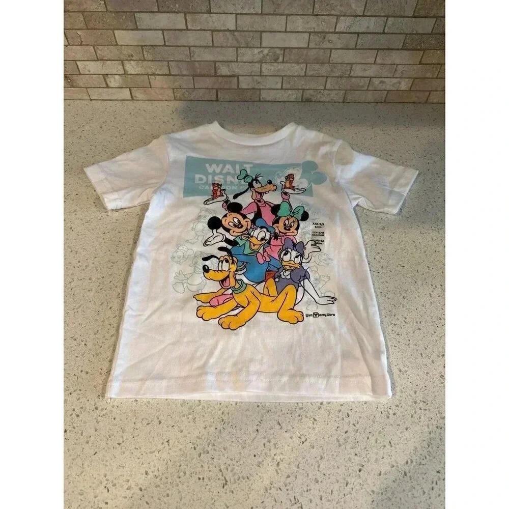 Nwt Walt Disney World Shirt White Mickey Mouse & Friends Parks Cartoon 118